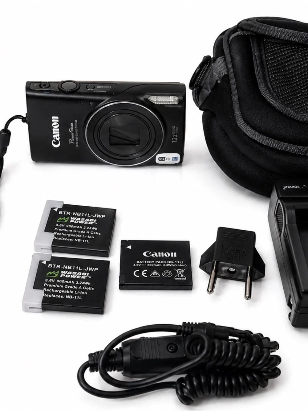 Canon PowerShot ELPH 350 HS Camera Bundle | 3 Batteries + Charger + Case